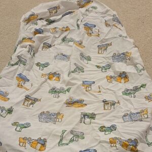 Construction Print Crib Sheet